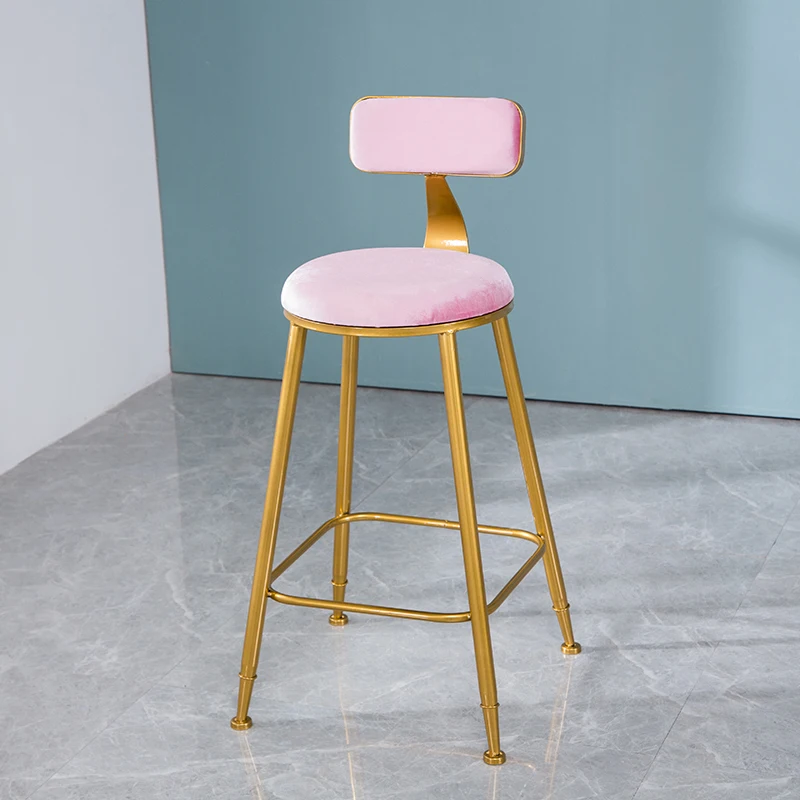 

Nordic bar chair iron art ins creative dining table golden back net red high stool Jane lift cafe high chair
