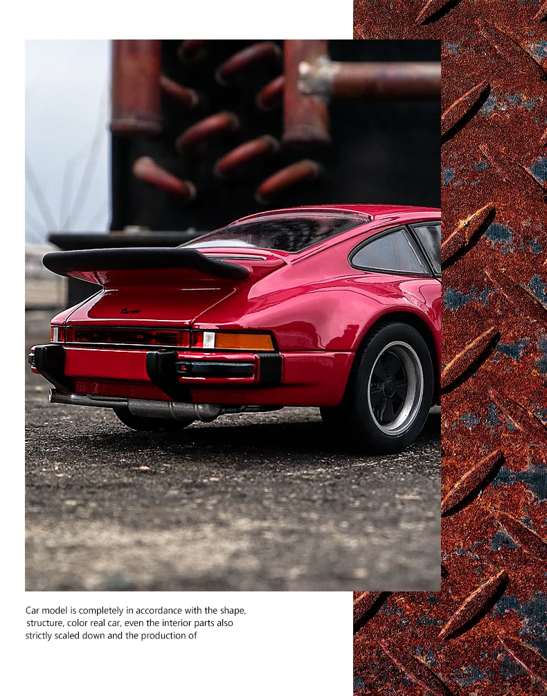 Welly 1:24 Porsche 911 Turbo 3,0 модель автомобиля из сплава Модель автомобиля украшение автомобиля коллекция Подарочная игрушка Литье под давлением модель игрушка для мальчиков