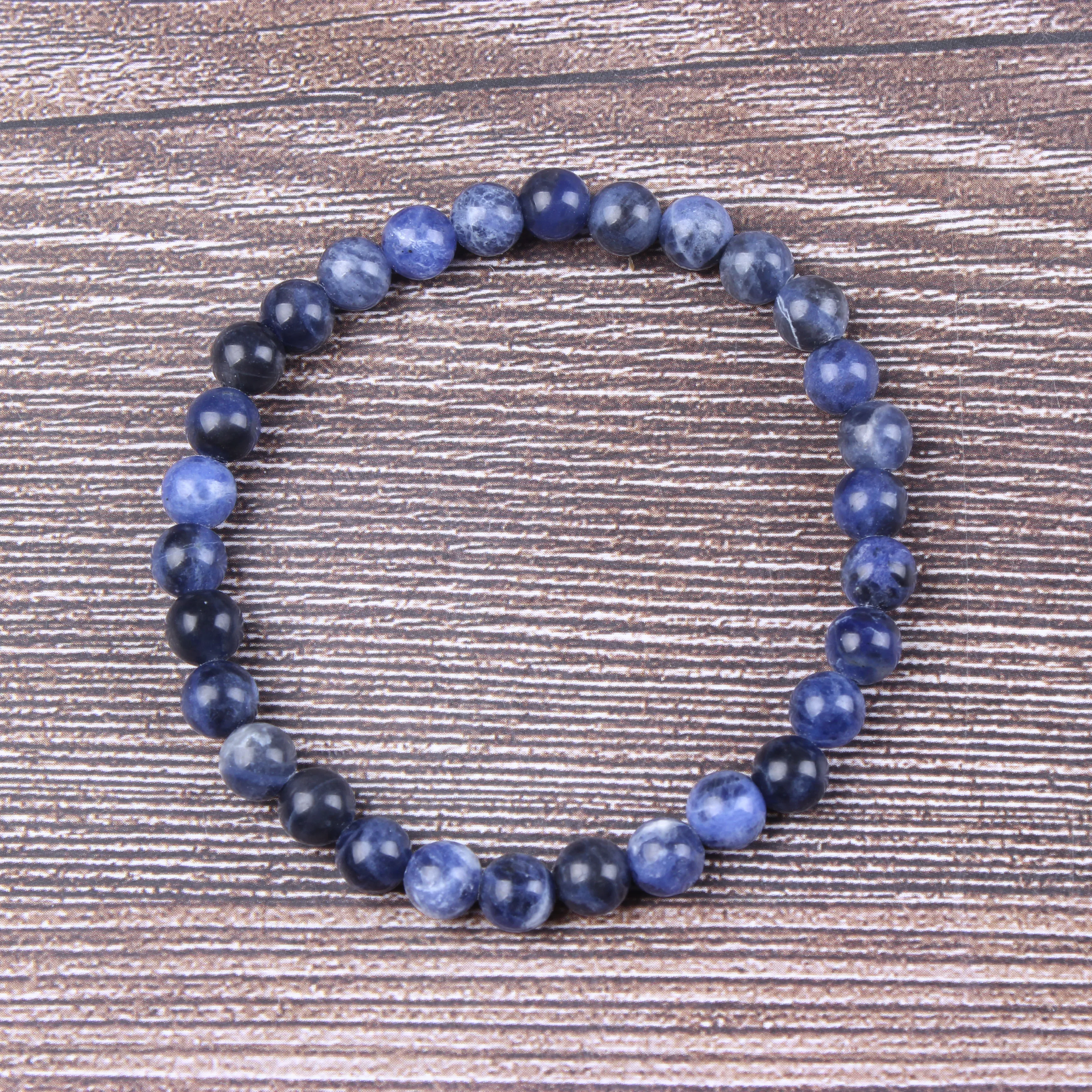 

Fashion jewelry 6 / 8 / 10mm miscellaneous stone bracelet natural jewelry beads are suitable for men's and women's accessories