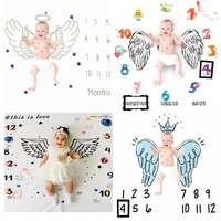 new born baby monthly milestone photo milestone blanket toddler diaper background cloth photography props accessories backdrops