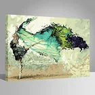 Новые наборы раскрасок по номерам-балерина для танцев, балерина, красочные акварельные волны 16x20 дюймов, DIY Раскрашивание по номерам для взрослых