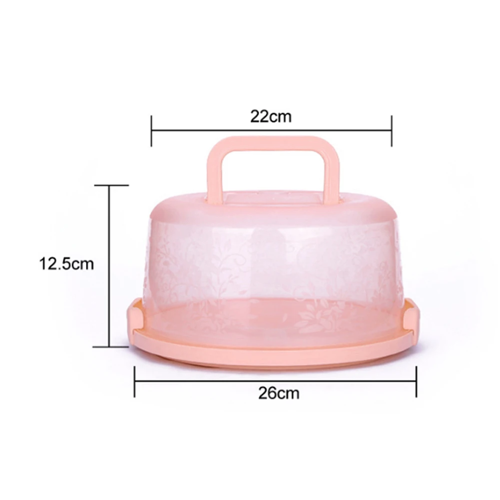 

Plastic Round Cake Box Carrier Handle Pastry Lightweight Storage Holder Dessert Container Cover Case Cake Accessories