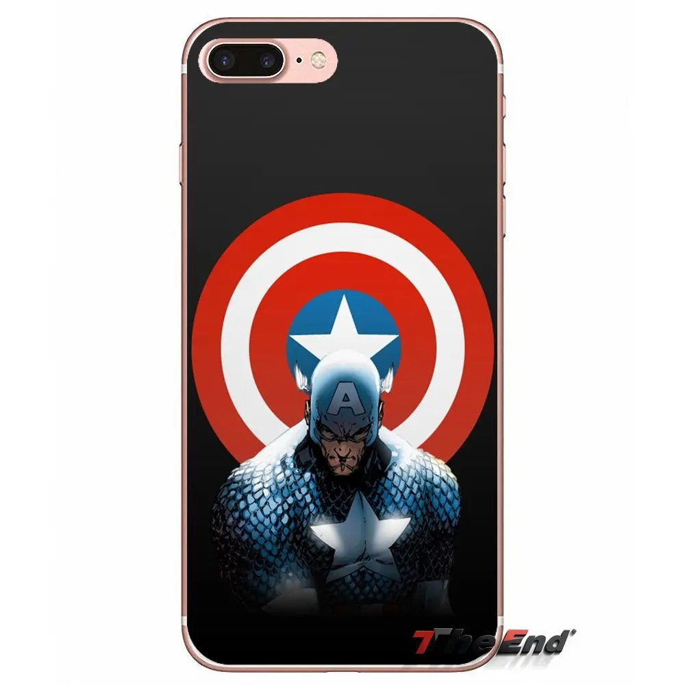 marvel Captain America Transparent Soft Cases Covers For Samsung Galaxy J1 J2 J3 J5 J7 A3 A5 A7 2015 2016 2017 J330 J530 J730 | Мобильные