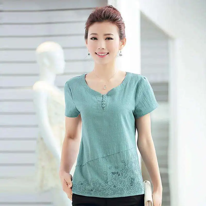 

Tops T Shirt Women Short sky blue Sleeve Tshirt Women T Shirt Cotton Tee Shirt Femme