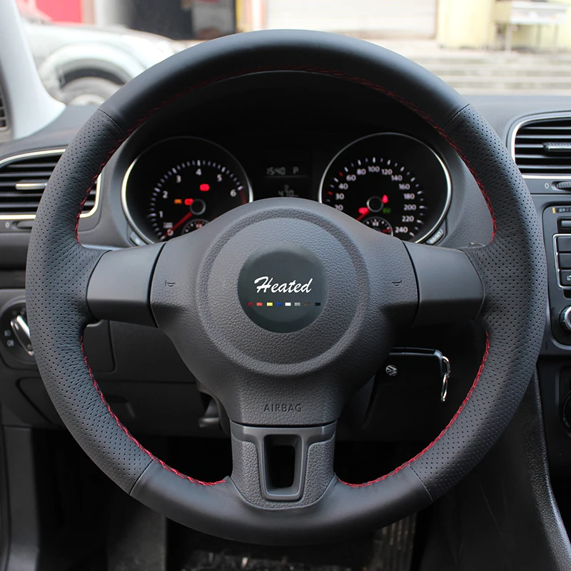 Кожаный чехол из микрофибры для Golf 6 Mk6 VW Polo MK5 2010 2013 на руль|car steering wheel cover|steering coverwheel cover |