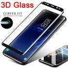 Изогнутое защитное стекло Сuimeng для Samsung S6, S7, S8, S9, Note 89, SS, закаленное, 3D, черное, белое