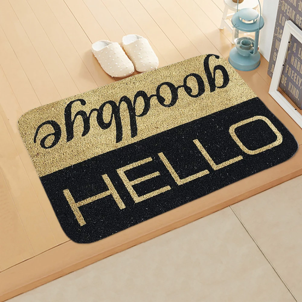 

Creative Welcome Bathroom Entrance Doormat Bath Indoor Floor Rugs Absorbent Mat Anti-slip Kitchen Rug for Home Decorative