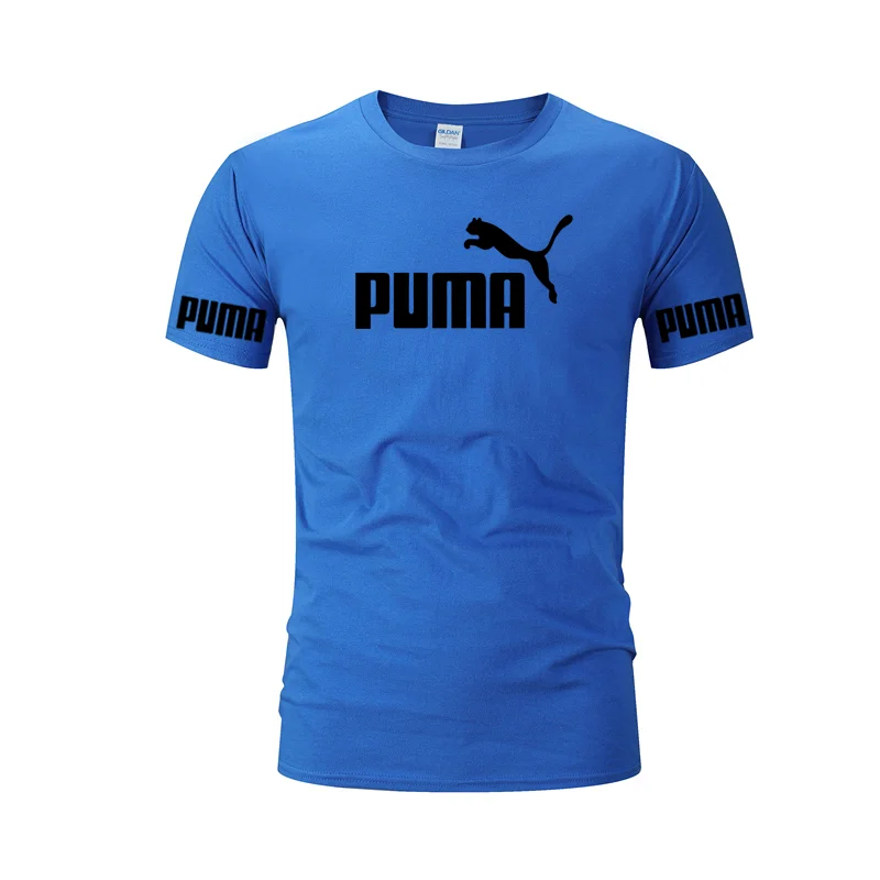 

2020 New Casual T-Shirt Pure Cotton Printed Sports Short-Sleeved Summer Loose O-Neck Top Couple Fitness T-shirt S-XXL