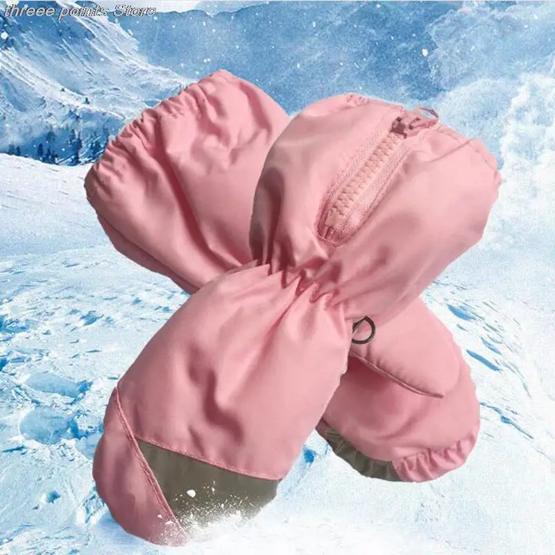

1Pair Children Ski Gloves Kids Boys Girls Anti-slip Winter Snow Snowboard Mitten