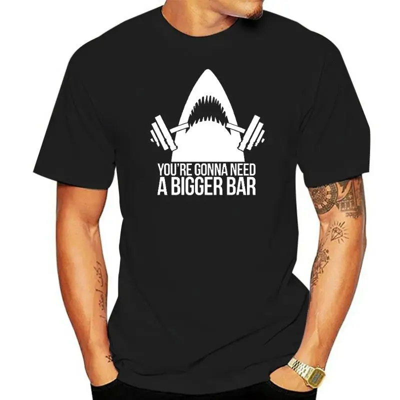 

Мужская футболка с надписью «Jaws you will Need A More Bar»