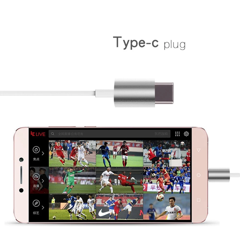 USB Type C наушники вкладыши проводные металлические гарнитура с линейным