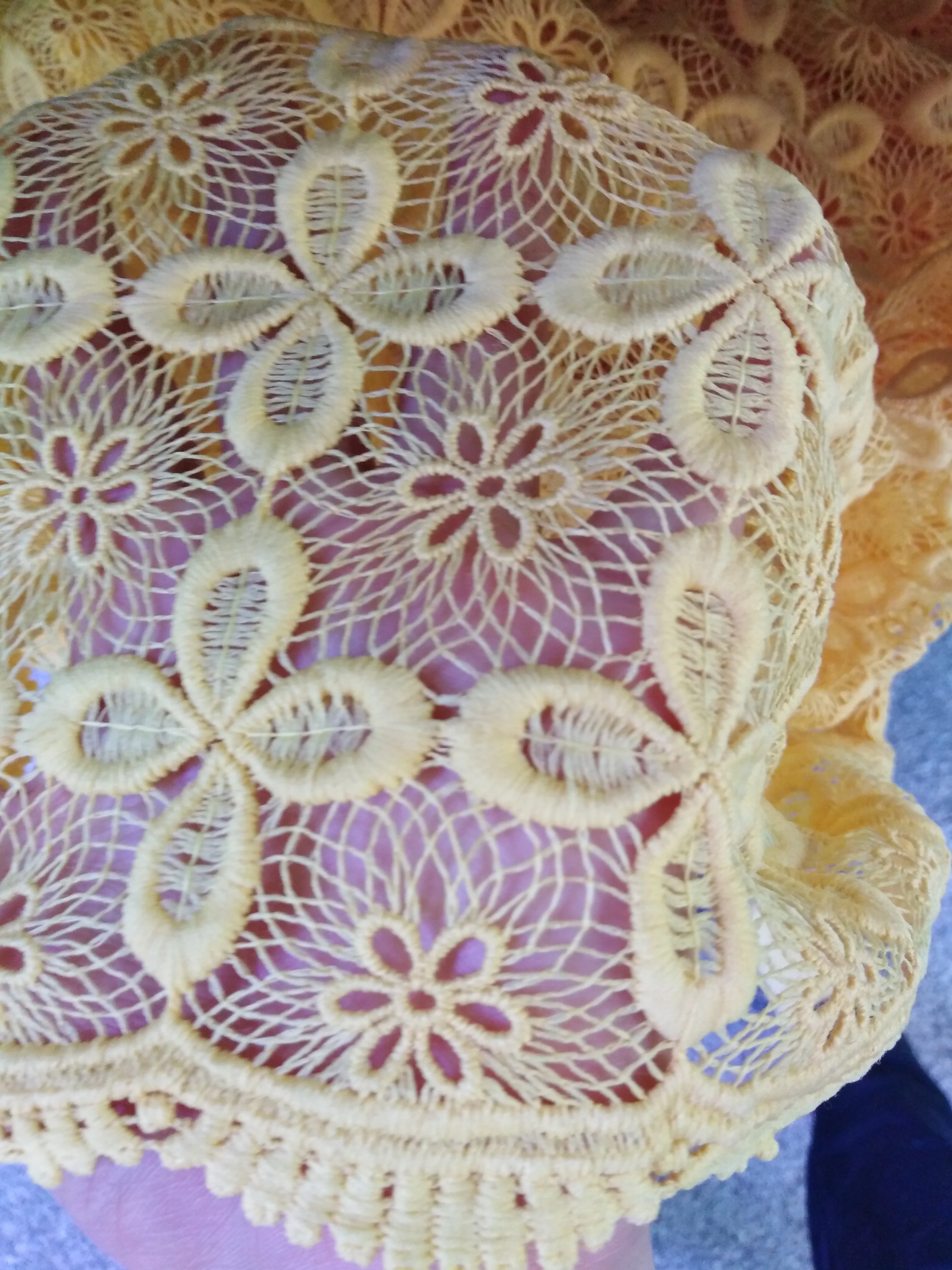 

comfortable guipure lace fabric 5yards african pure colour african water soluble lace fabric for dress sewing XDXJA031