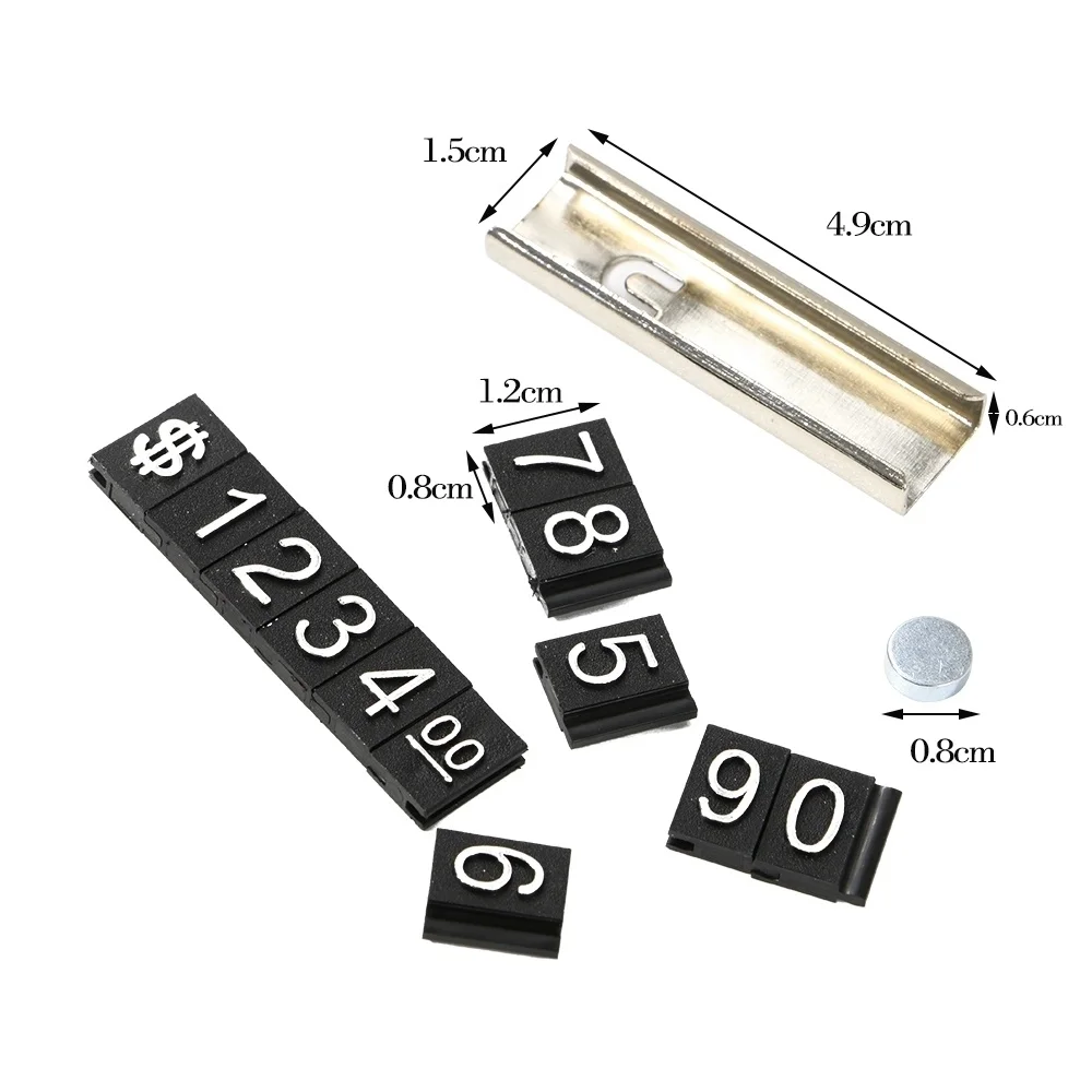 

Magnetic Coat Price Tag Combined Arabic Numerals Signs Dollar Yen Rmb Euro Currency Symbol Pricing Cube