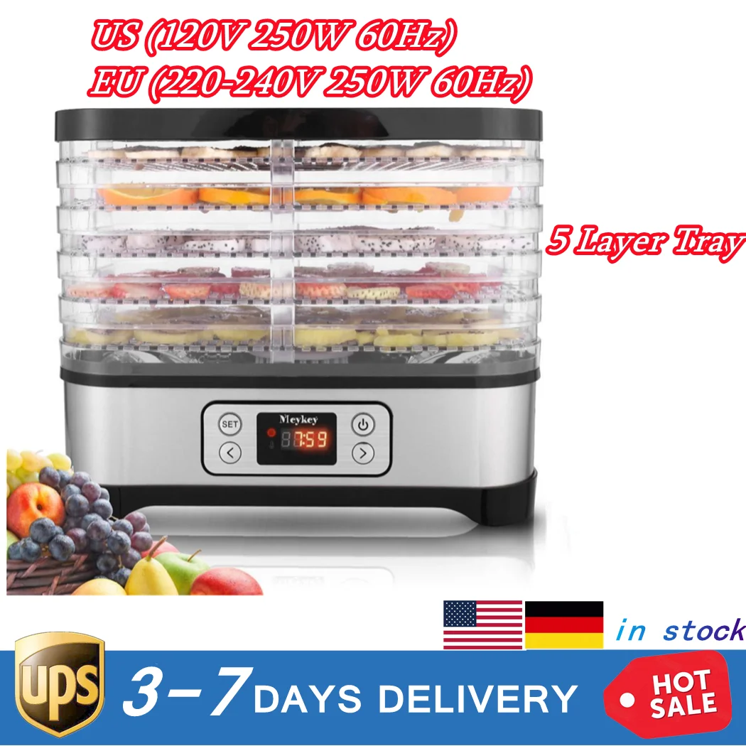 

5 Layer Food Dehydrator Machine Professional Electric Multi-Tier Food Preserver for Meat or Beef Fruit Vegetable Dried Machine