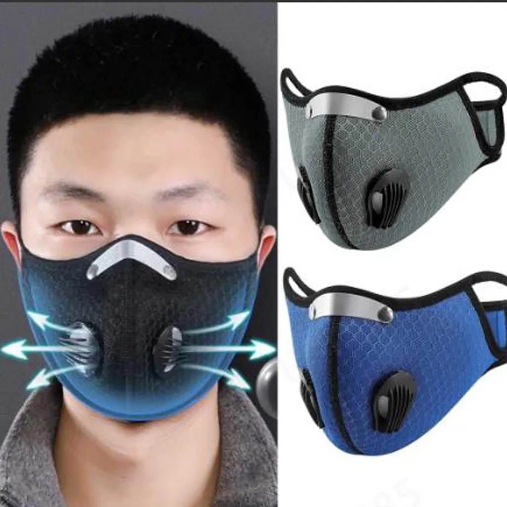 

2021 New Sport Face Mask With Filter Activated Carbon Pm 2.5 Anti-pollution Running Training Facemask Mtb Road Bike Cycling Mask