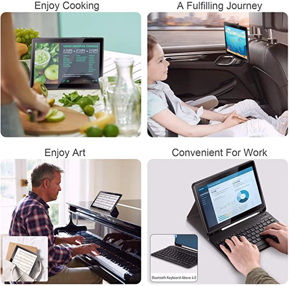 Newest 10 inch Android 10.0 Tablet PC IPS HD Screen Multi-Touch Octa Core 6GB+32GB Dual Camera Bluetooth WiFi GPS 10.1