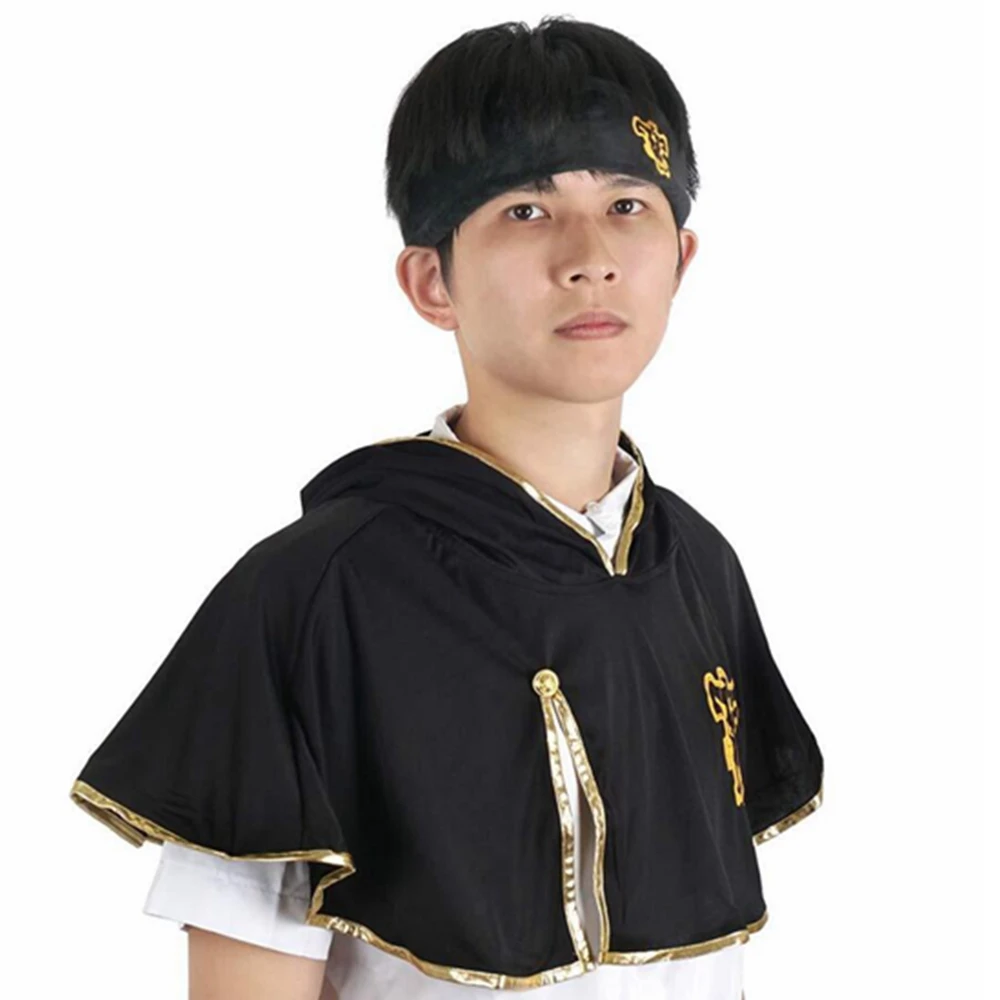 Anime Black Clover Asta Cloak Headband Hood Cape Halloween Party Carnival Cosplay Costume | Costumes