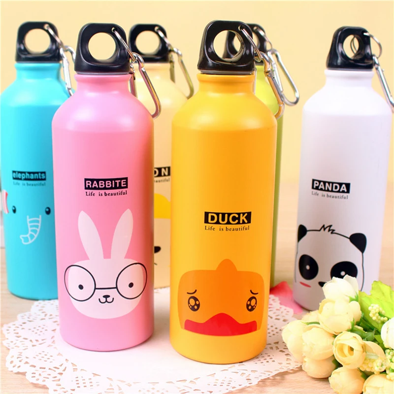 

500ml Cute Water Bolttle Lovely Animals Outdoor Portable Sports Camping Hiking Bicycle School Kids Water Bottle Creative Gift