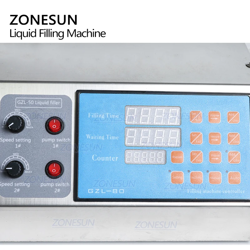 Электрический насос ZONESUN с цифровым управлением, разливочная машина для бутылок, маленькая 0,5-4000 мл для парфюмерной воды, для отжима сока и масла с 2 головками