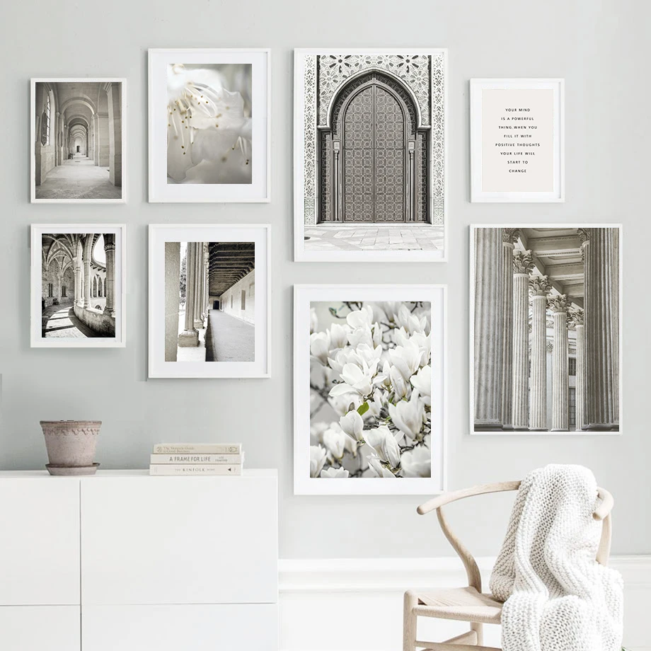 

Retro Building Church Flower Quotes Landscape Nordic Posters And Prints Wall Art Canvas Painting Wall Pictures For Living Room