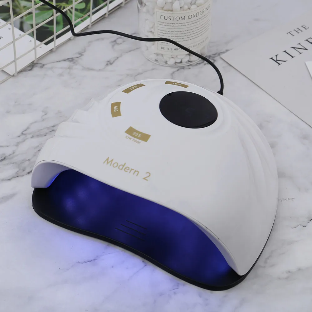 Светодиодная лампа для маникюра 90 Вт УФ сушки ногтей гель со встроенным