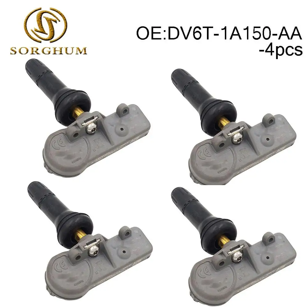 

4pcs DV6T-1A150-AA Car Tire Pressure Sensor TPMS 433MHz Fits For Ford Escape C520 12-17