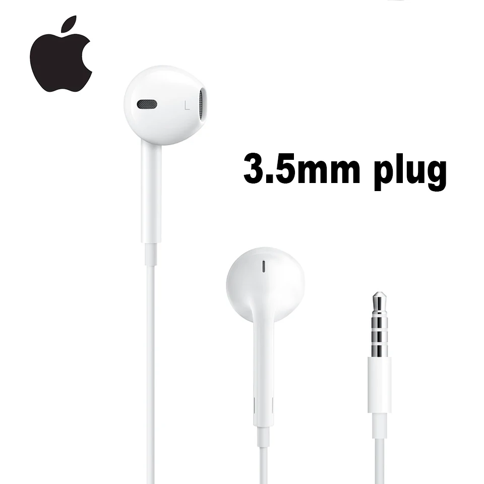 3.5mm plug Наушники Apple Earpods с разъемом 3,5 мм и разъемом Lightning, наушники-вкладыши, спортивные наушники, наушники для iPhone/iPad, Android - Цвет: 3.5mm plug