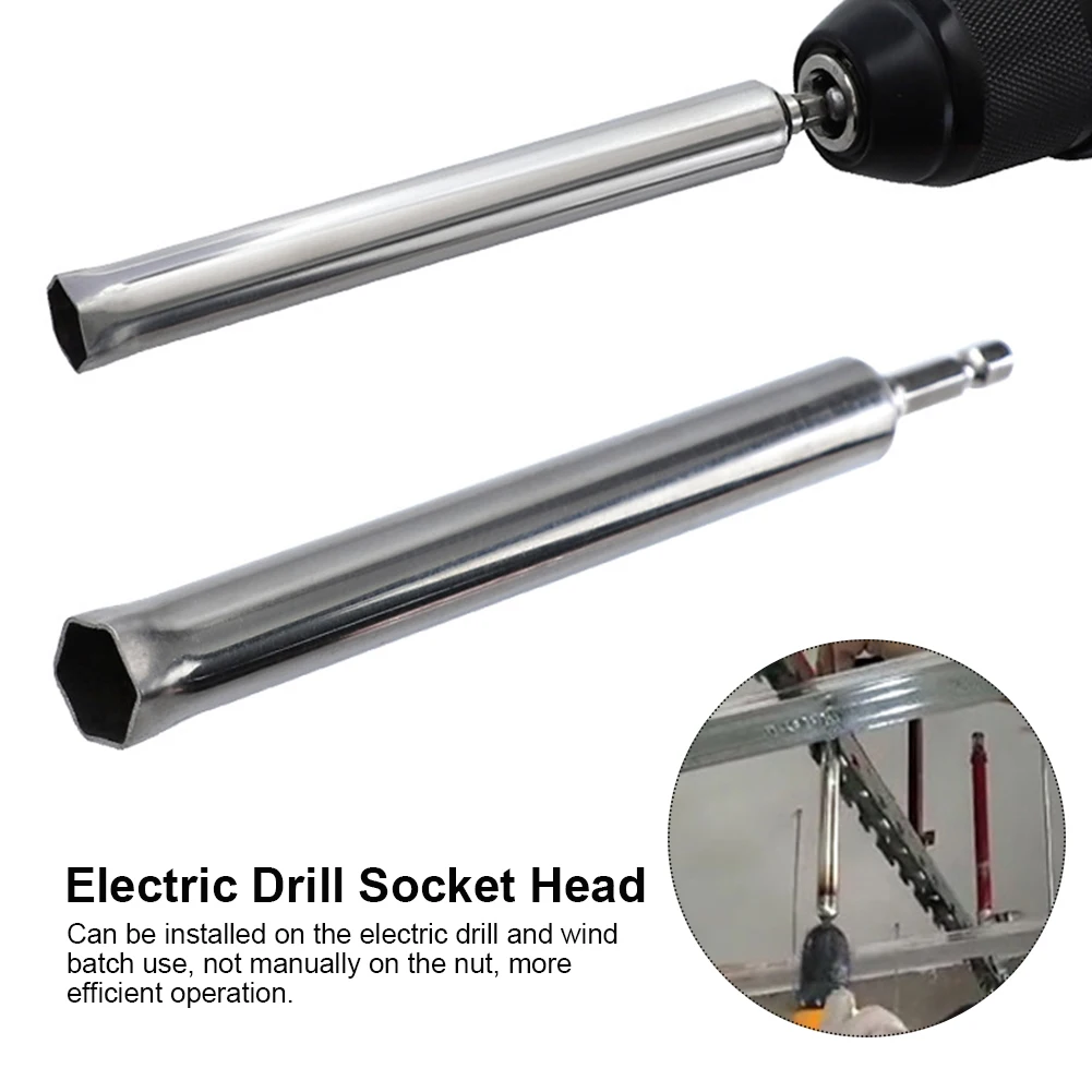 

Integrated Ceiling Sleeve Electric Batch Sleeve Head Outer Hexagonal Handle Lengthening Horizontal Ceiling Decoration