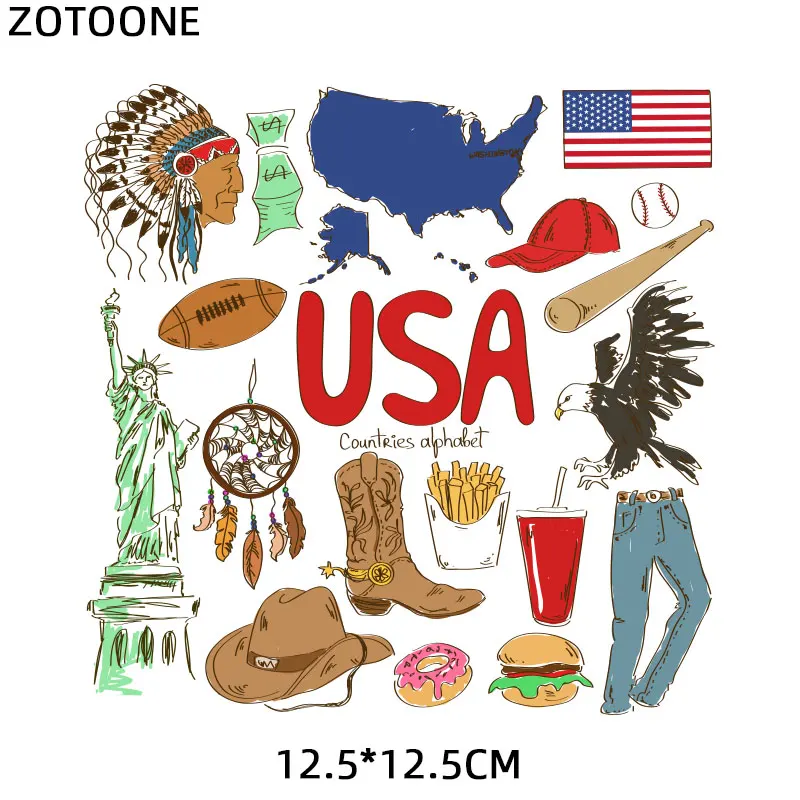 Термоклейкие нашивки ZOTOONE для детей модная одежда сделай сам аппликация футболки