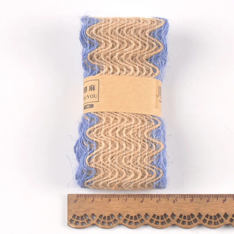 2M Retro Jute Burlap Lace Ribbons For Craft DIY Gift Wraping Hessian Hemp Ribbon Handmake Party Bag Material Wedding Decor C2418 | Дом и сад