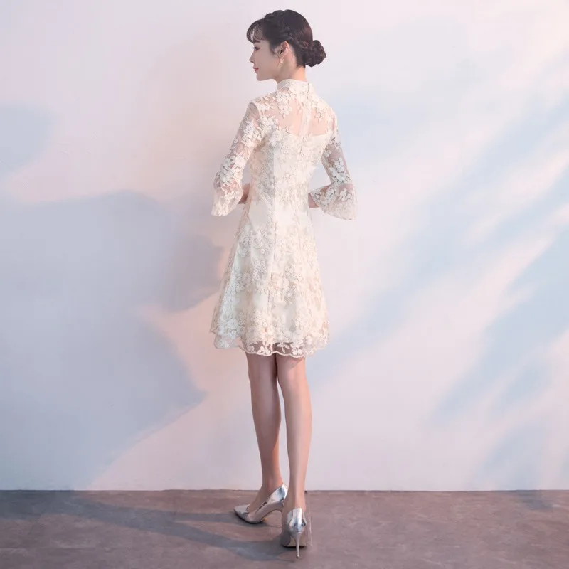 

Gowns Party dress plus size Women Dress China Style Elegant Banquet Qipao Oriental Female Wedding Slim Prom Cheongsam size S-4XL