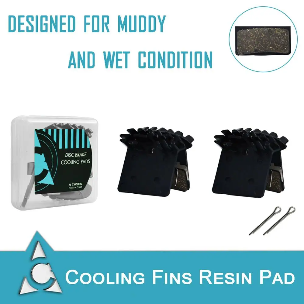 2 пары * велосипедные охлаждающие ребра дисковые Тормозные колодки для SHIMANO J02A XTR