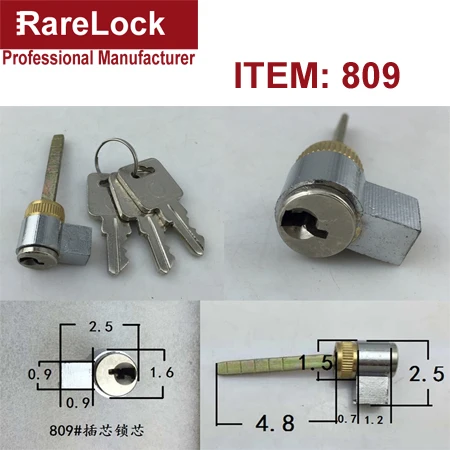 809 Rarelock дверной замок цилиндр для дома ворота спальня ванная комната отель офисная Дверь Аксессуары для замены DIY MS562 hh - Цвет: 809
