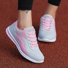 Кроссовки женские сетчатые легкие, дышащие спортивные, плоская подошва, удобная повседневная обувь для бега, лето 2021