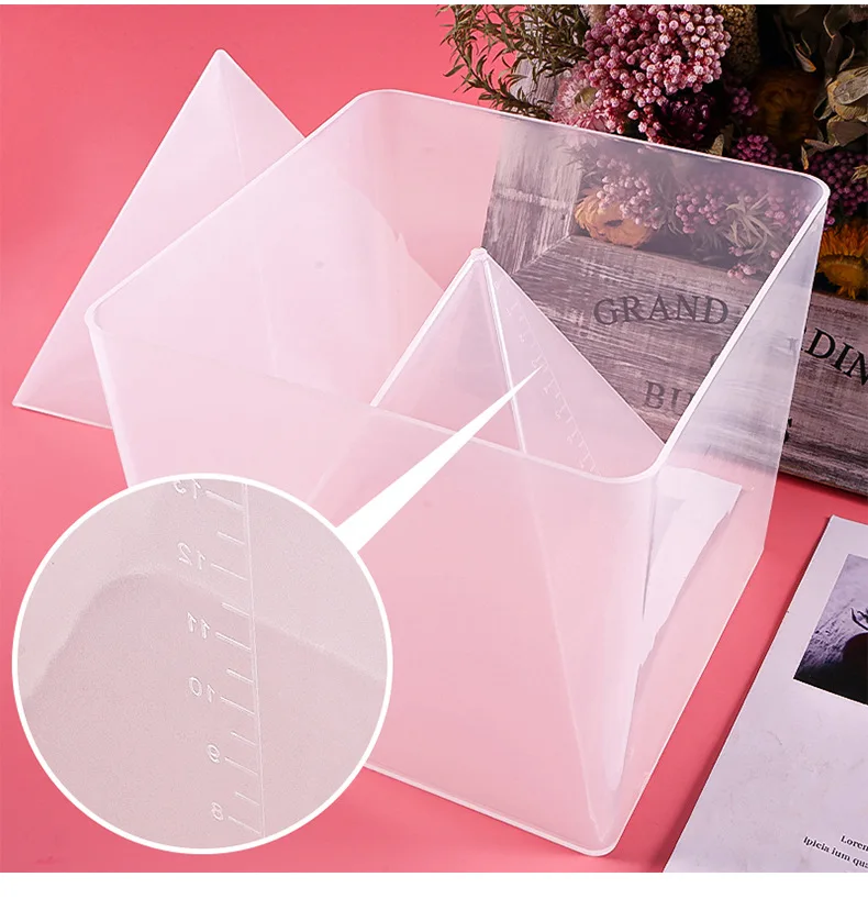 Molde de silicona transparente supergrande para decoraci&oacute;n del hogar, moldes de resina de cristal para bricolaje, mesa de resina, 3 uds.-0