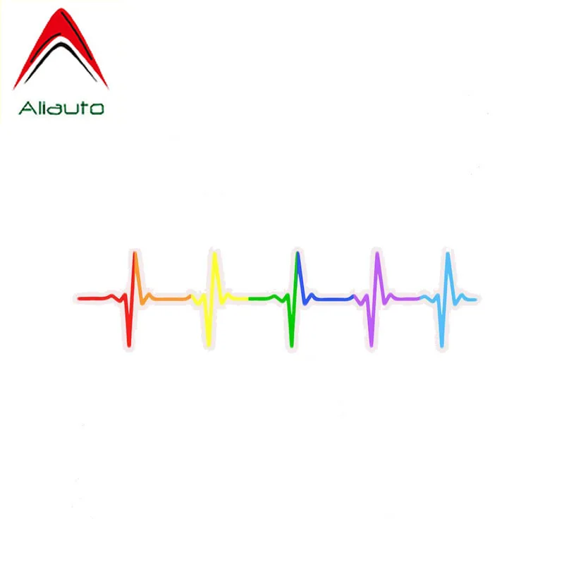 

Aliauto Creative Car Sticker Heart Beat Gay Waterproof Sunscreen Reflective Decal for Mercedes S500L Series PVC,15cm*4cm