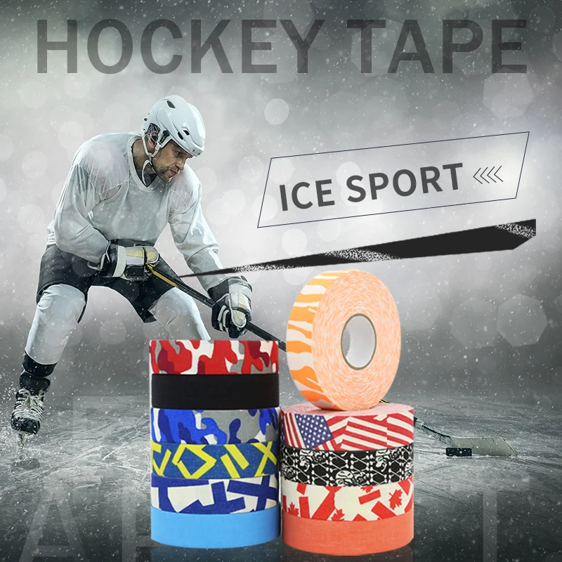

Hockeytape Ice Hockey Transparent Sports Tape High Stick Non Slip Ball Club Elbow Golf Safety Cotton Enhances Ice Field Tape