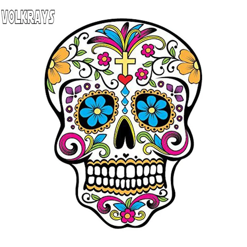 Volkrays Terror Автомобильная наклейка мексиканский Сахар Череп Аксессуары
