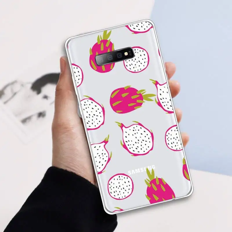 

Cartoon summer fruit fashion design Phone Case Transparent For Samsung Galaxy A 71 21s S note 8 9 10 plus 20 ultra