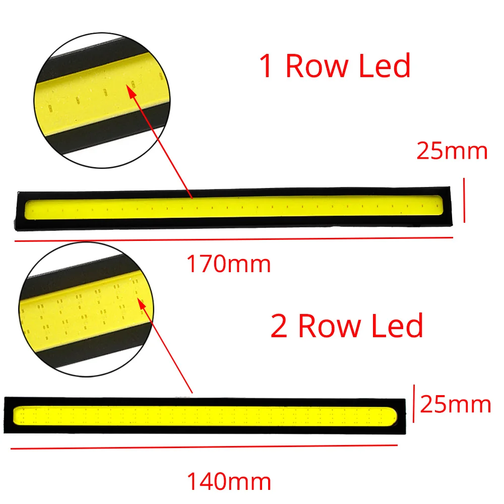 2 шт. Автомобильные дневные ходовые огни водонепроницаемые алюминиевые