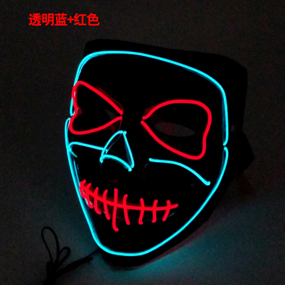 Маска для Хэллоуина V одежда клоуна череп светодиодный свет Вечерние Маски