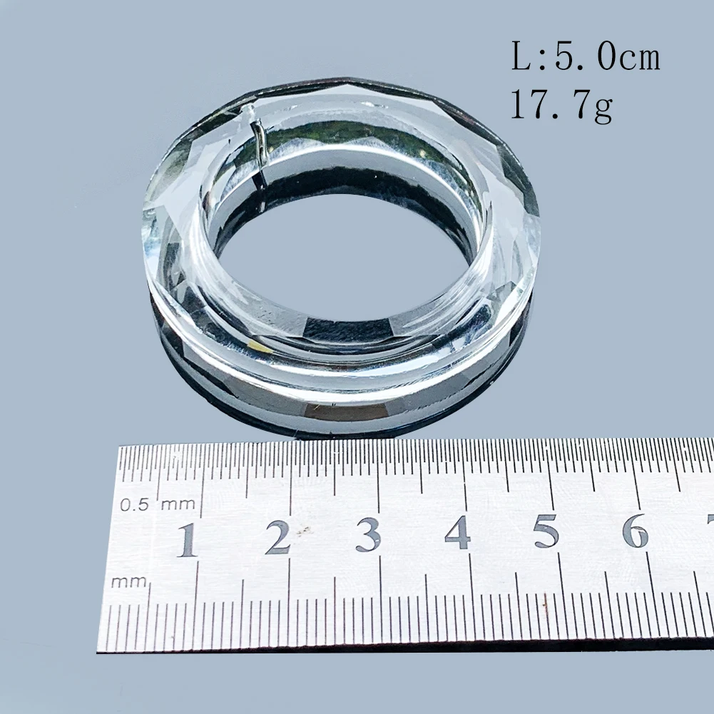 2PCS 50MM Clear Ring Circle Crystals Pendants Glass Suncatcher Chandelier Prisms Parts Drops Light Accessories | Лампы и освещение