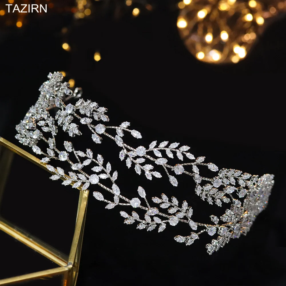 Тиары женские с фианитом головные уборы для невесты коронами свадебные