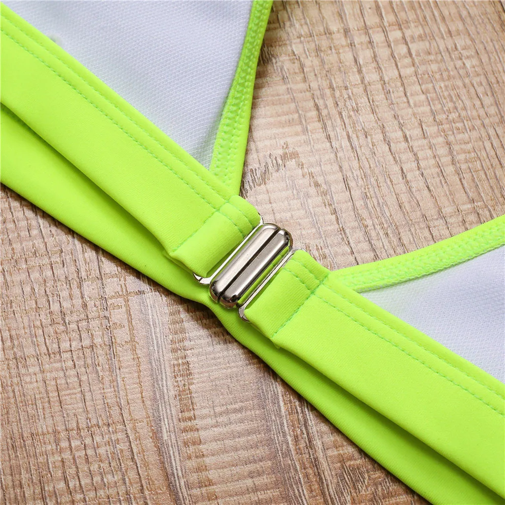 

New Bandage Bikini Fashion Women Sexy Lingerie Underwear Bra G-String Transparent Strap Set Bikini Thong 2