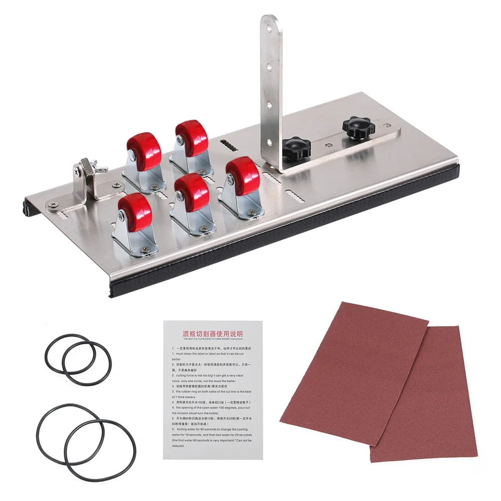 

Portable Professional Stainless Steel Glass Bottle Cutter DIY Tool Wine Beer Bottles Cutting Tool Five Wheels Cutting Machine