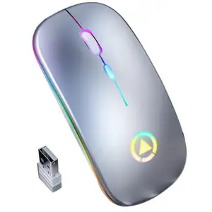 wireless mouse rgb rechargeable mouse wireless computer silent mause led backlit ergonomic gaming mouse for laptop pc office free global shipping