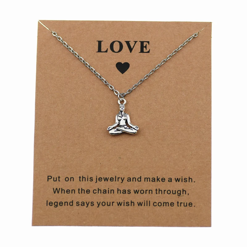 Новинка буддийская античная серебряная подвеска для йоги позы дзен медитации