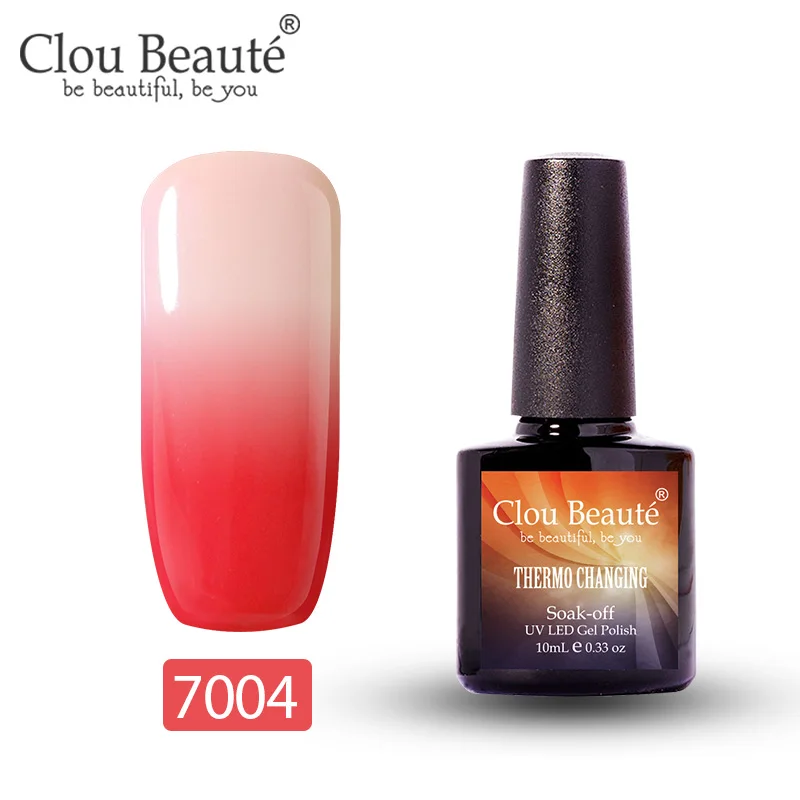 7004 Clou Beaute гель-лак, меняющий цвет в зависимости от температуры, гибридный УФ-лак для ногтей, стойкий, растворимый гель, 10 мл - Цвет: 7004