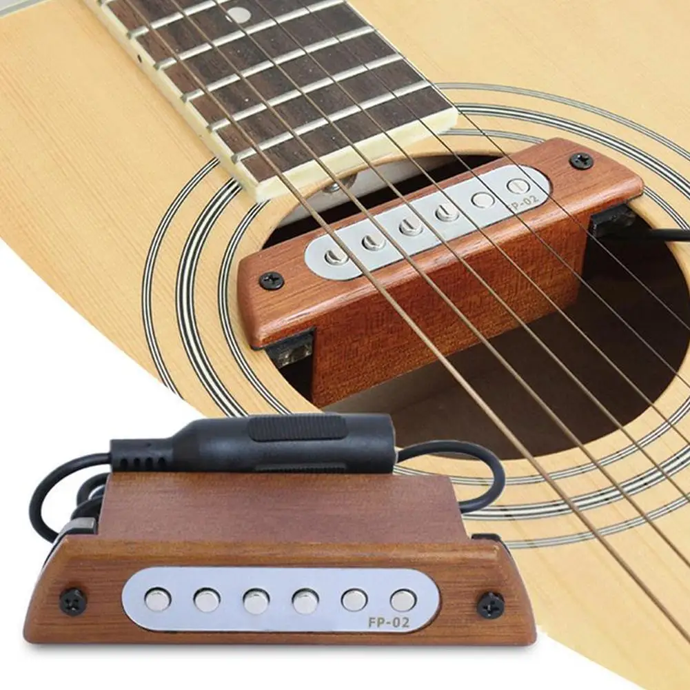 

Flanger Acoustic Folk Wood Guitar Sound Hole Pickup Magnetic Guitarra Pickups for 39"/40"/41"/42" Guitar Accessories FP-02