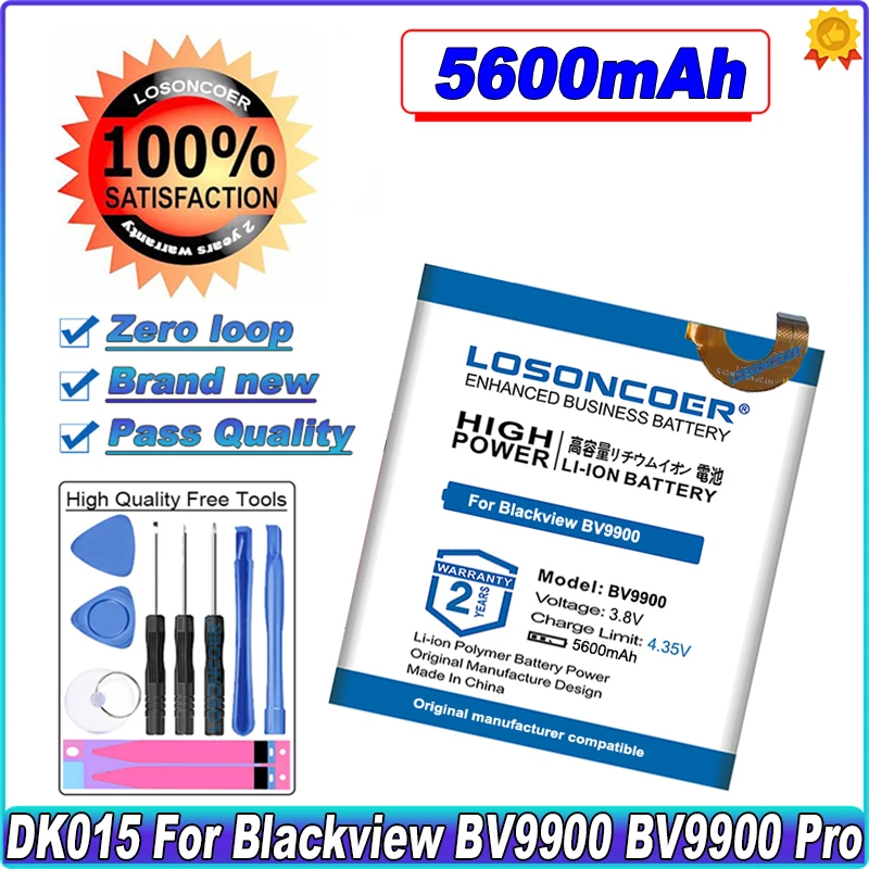 

LOSONCOER DK015 5600mAh Battery For Blackview BV9900 BV9900 Pro Smart Phone Battery